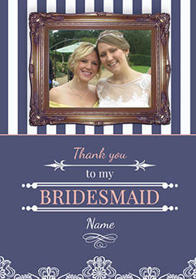 Sail Away with Me - Bridesmaid Thank You Wedding Card