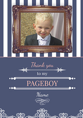 Sail Away with Me - Pageboy Thank You Wedding Card