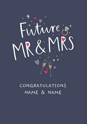 Future Mr and Mrs Personalised Wedding Card