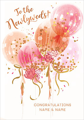 To the Newlyweds Personalised Card