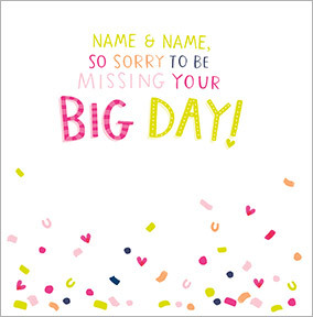 RSVP So Sorry Personalised Card