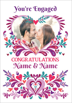 Folklore - Engagement Card Congratulations Photo Upload