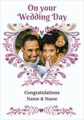 Folklore - Wedding Card Heart Photo Upload