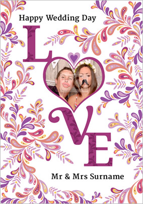Folklore - Wedding Card Love Heart Photo Upload