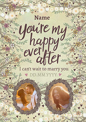 Midsummer Dream Photo Upload Happy Ever After Wedding Card
