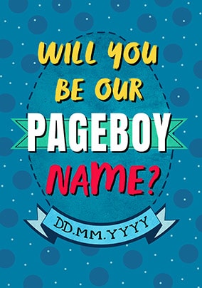 Will You Be Our Pageboy? Personalised Card
