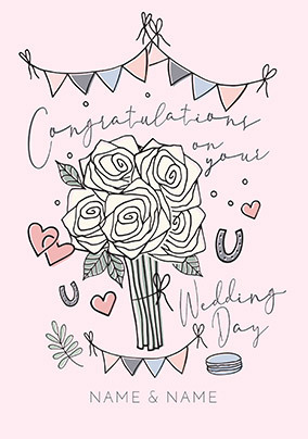 Congratulations on your Wedding Day personalised Card