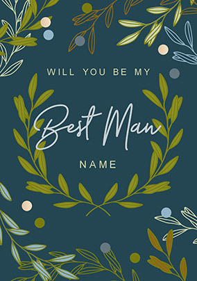 Will You Be My Best Man Personalised Card