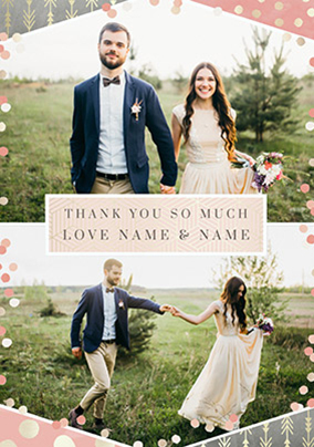 Thank You So Much - Photo Wedding Card