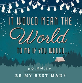 Be My Best Man? Personalised Wedding Card