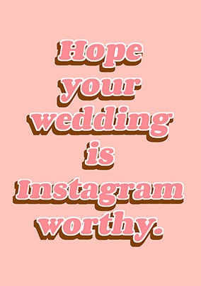 Instagram Worthy Wedding Card