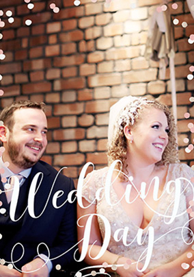 Full Photo Upload Confetti Wedding Card