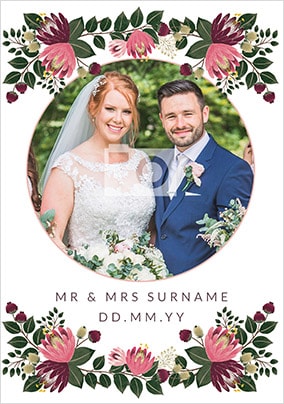 Young Hearts Photo Wedding Card