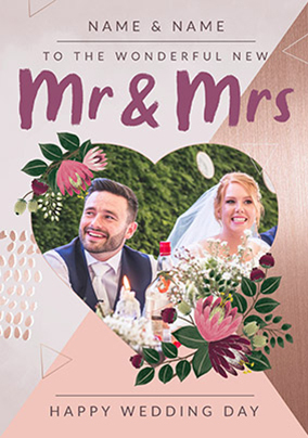 The wonderful Mr & Mrs Photo Wedding Card