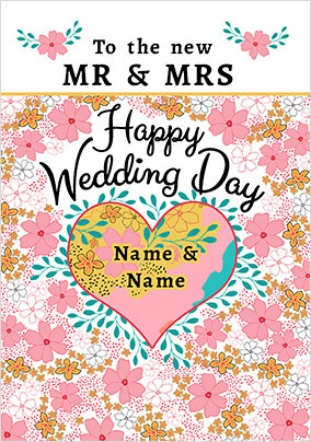 The New Mr & Mrs personalised Wedding Card