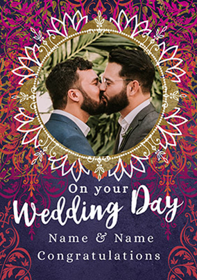 On your Wedding Day photo Card