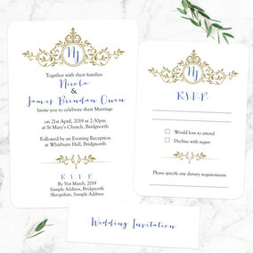 ZDISC Regal Romance - Boutique Wedding Invitation & RSVP