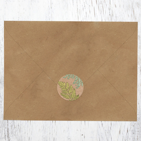 ZDISC Rustic Leaf Border Envelope Seals