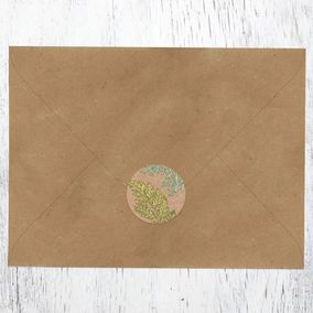 Photo of ZDISC Rustic Leaf Border Envelope Seals