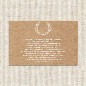 ZDISC Kraft Floral Border Poem Card