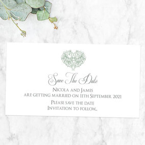 ZDISC Elegant Love Heart Save the Date Magnets