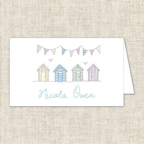 ZDISC Coastal Beach Huts Place Cards