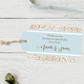 ZDISC Delicate Lace Favour Tag