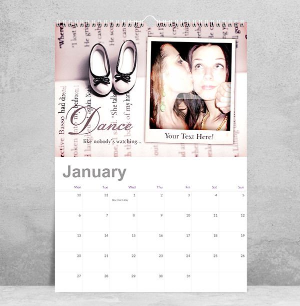 Motivational Personalised Photo Calendar for Her