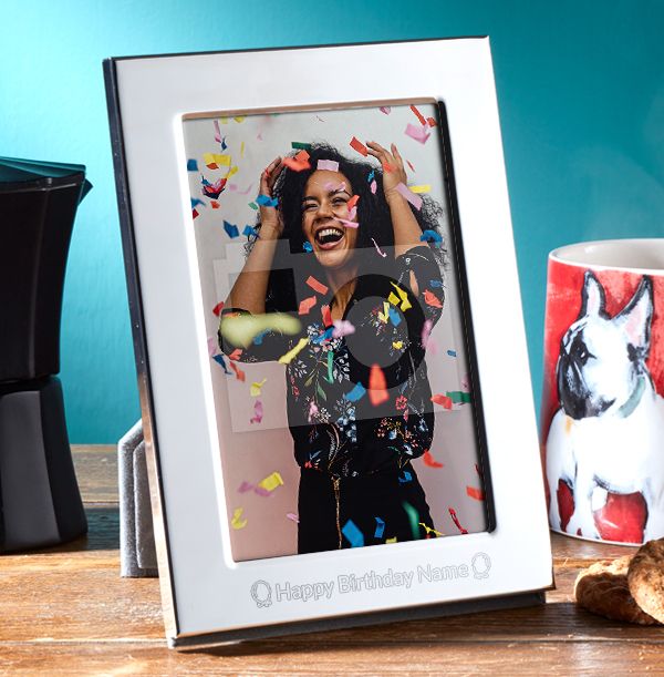 Birthday Personalised Metal Photo Frame - Portrait