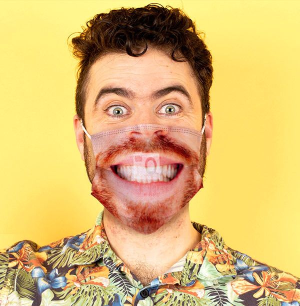 ZDISC - Man's Face Full Photo Upload Face Mask