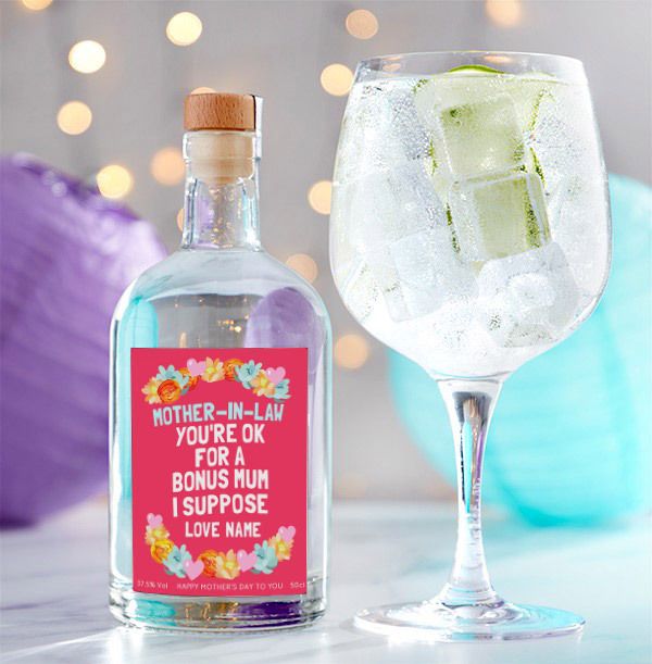 'Bonus Mum' Mother-In-Law Personalised Gin