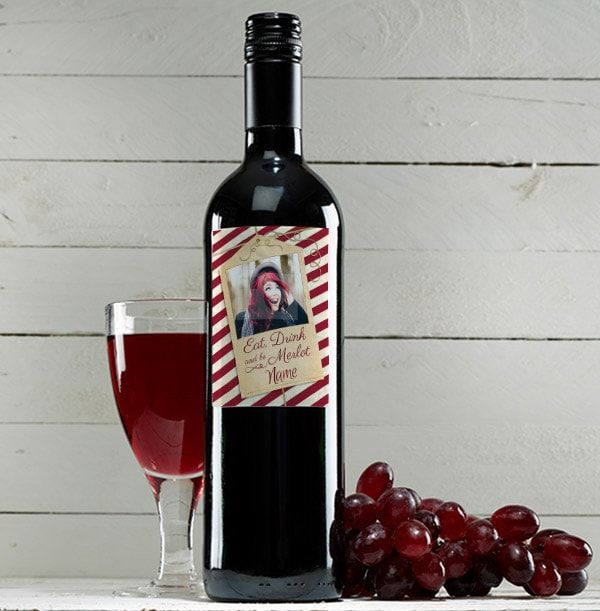 Photo Upload Christmas Red Wine