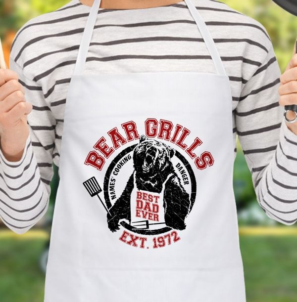 Bear Grills Personalised Apron - Best Dad Ever