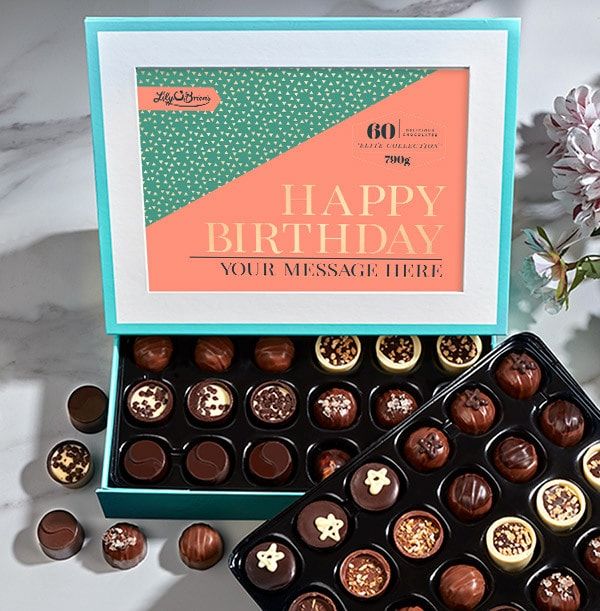 Personalised Birthday Chocolates - Box of 60 - SHORT DATED 30/06/2023