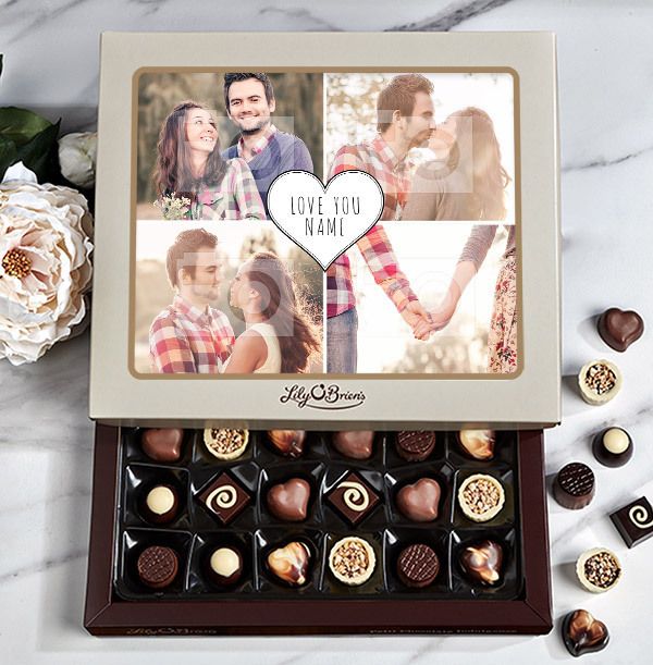 Personalised Love You Photo Chocolates -Box of 30