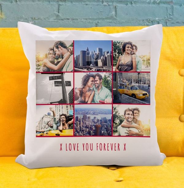 Love You Forever Multi Photo Cushion