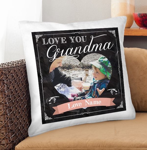Love You Grandma Personalised Chalk Cushion