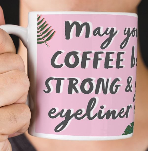Coffee & Eyeliner Photo Mug