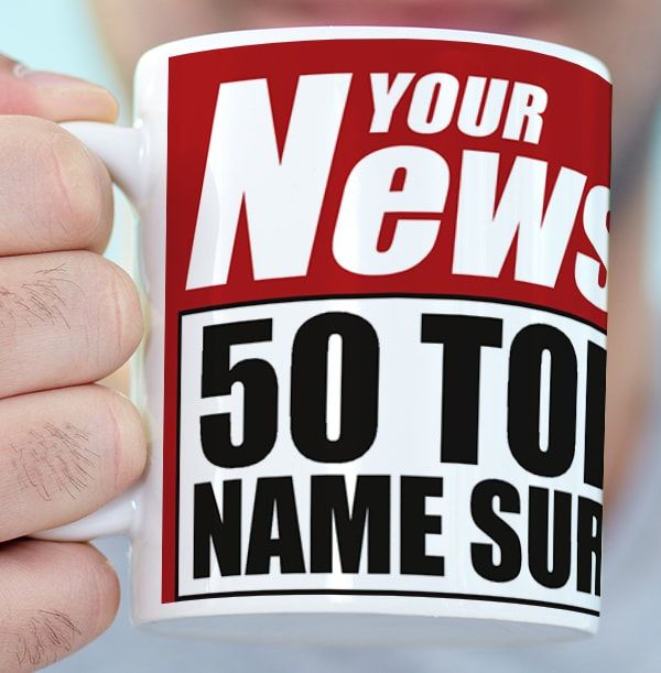 50th Birthday Newspaper Spoof Mug