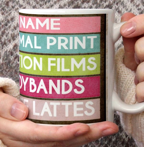 Her Favourites List Personalised Mug