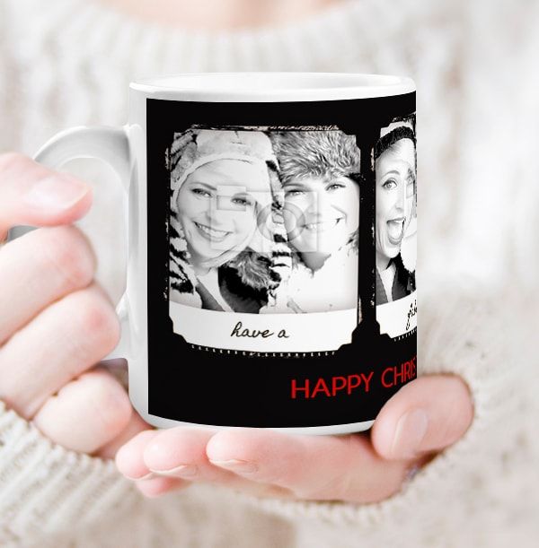 Christmas Retro Booth Personalised Mug