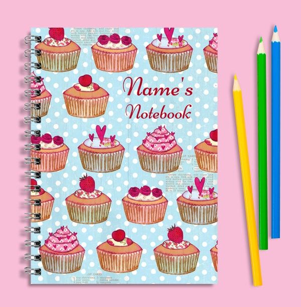 Personalised Cupcake Notebook Funky Pigeon