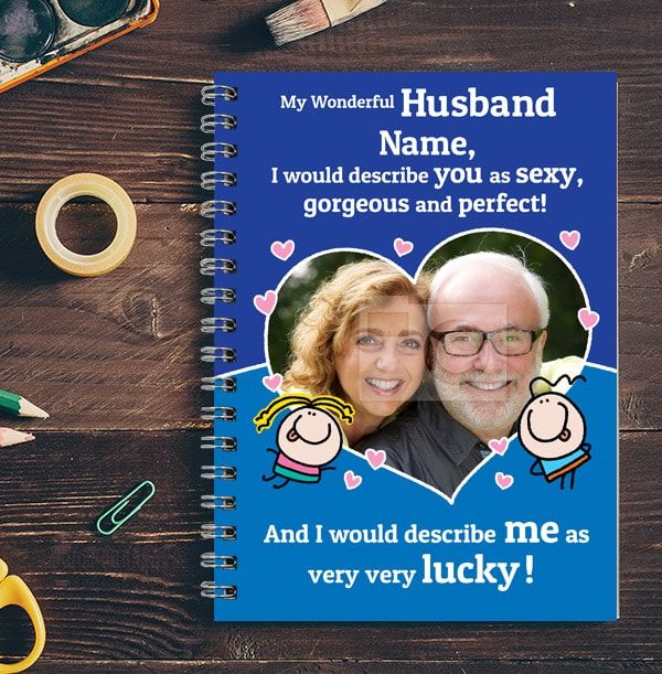 Wonderful Husband Cute Photo Notebook