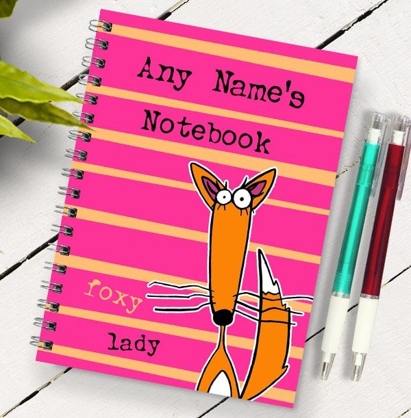 Ave A Word Foxy Notebook | Funky Pigeon