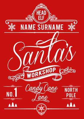 Candy Cane Lane Santa's Workshop Poster