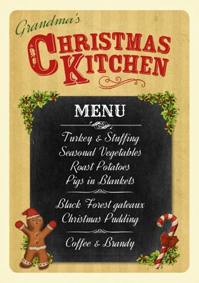 Fine and Dandy Christmas Kitchen Poster