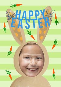Tap to view Flip Reveal Bunny Photo Easter Card