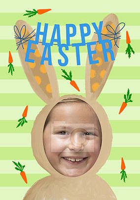 Flip Reveal Bunny Photo Easter Card