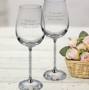 personalised wine glasses funky pigeon