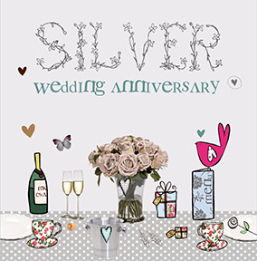 Happy Silver (25th) Wedding Anniversary For Wife Or Husband 